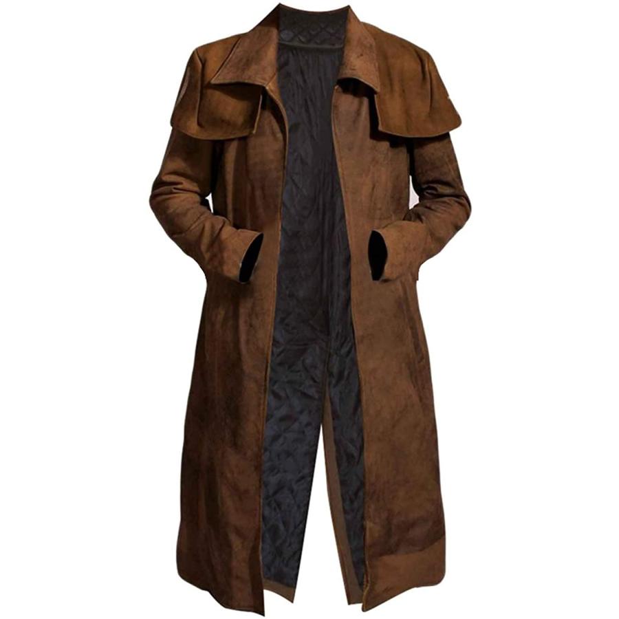 【並行輸入品】Vegas A7 Duster Coat NCR New Veteran Ranger Suede Leather Trenchの画像
