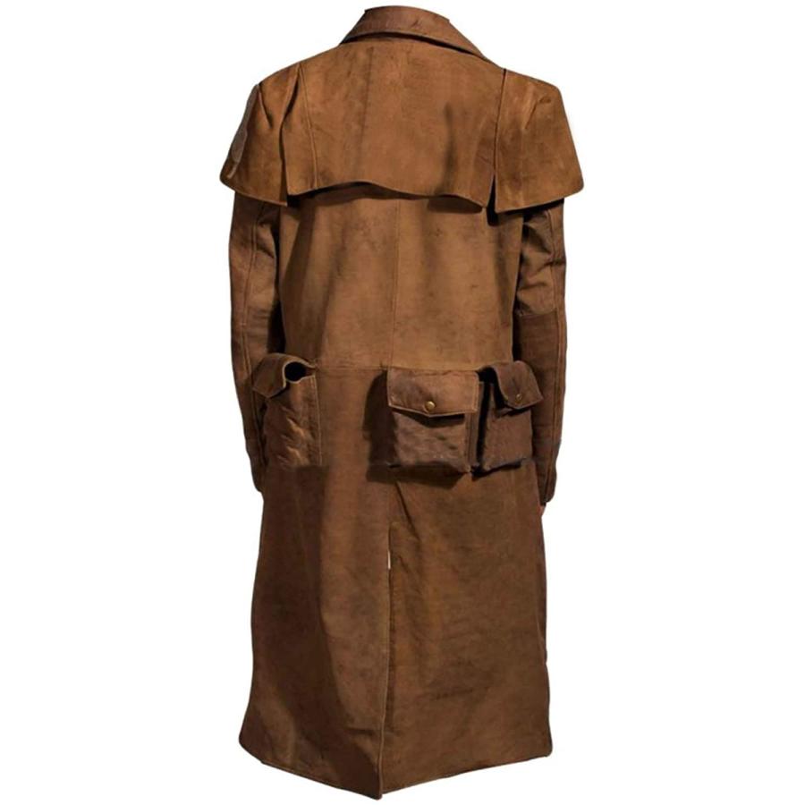 【並行輸入品】Vegas A7 Duster Coat NCR New Veteran Ranger Suede Leather Trenchの画像