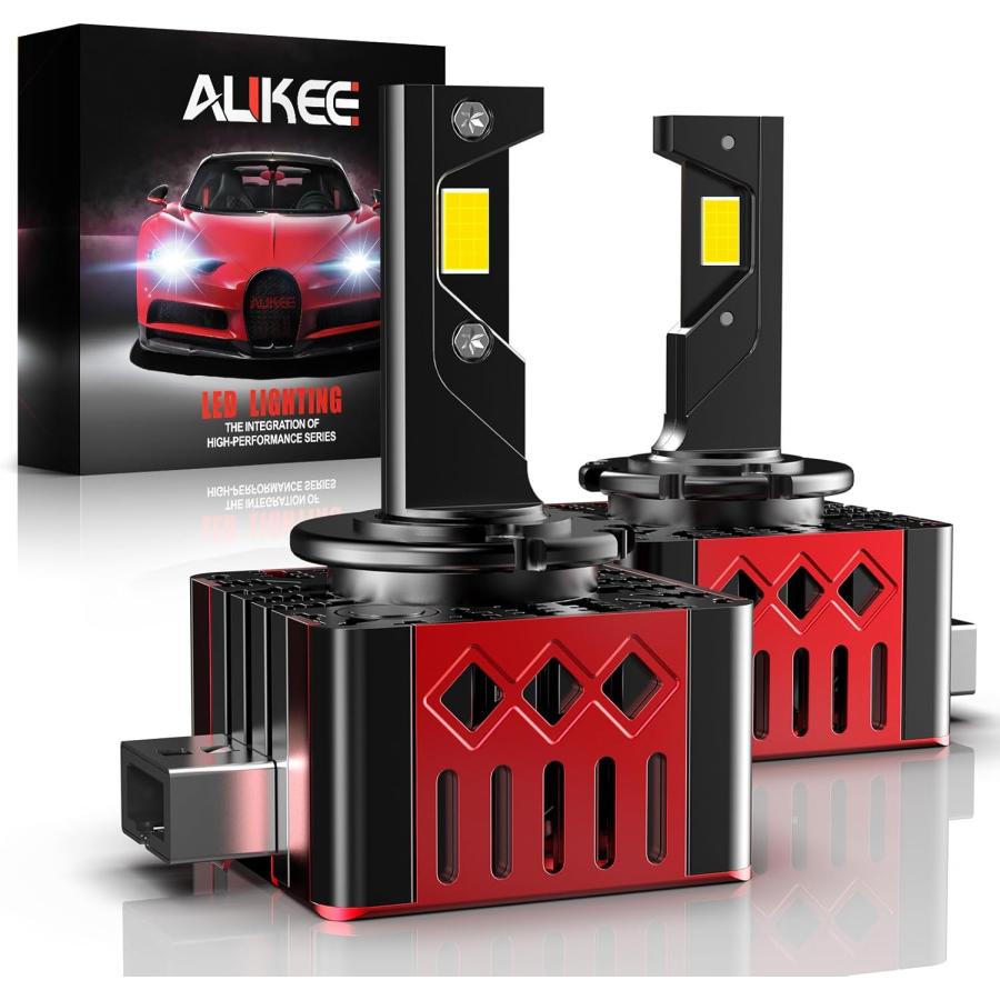 【並行輸入品】au-kee D1S D1R D1C LEDヘッドライト電球 100W 10000LM 6000K ブライトホワイト 変換キットの画像