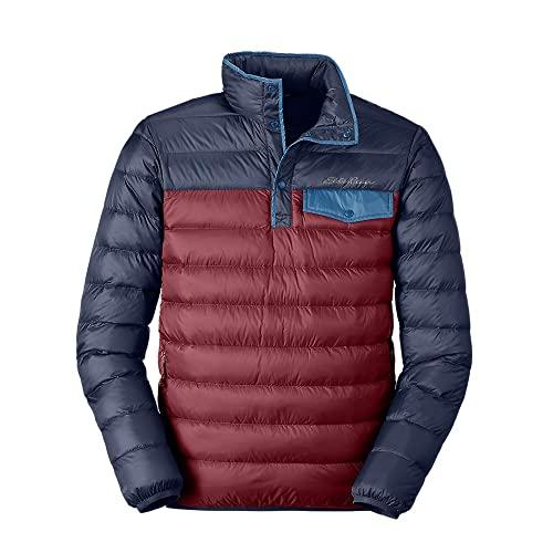 【並行輸入品】Eddie Bauer Men's Stratuslite Down Snap Mock, Dark Berry, Largeの画像