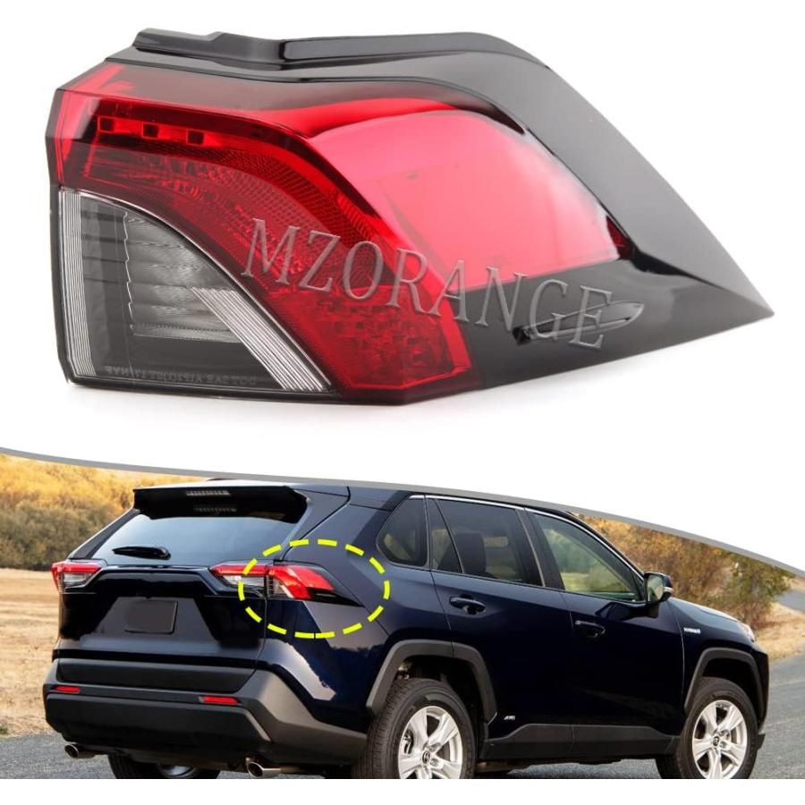 【並行輸入品】MZORANGE テールライト リアブレーキランプ トヨタ RAV4 2019 2020 2021用 (右助手席側)の画像