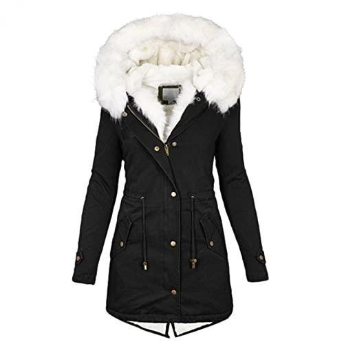 【並行輸入品】melupa Women Winter Parka Coats， Plus Size Thick Fleece Lined Pl_1