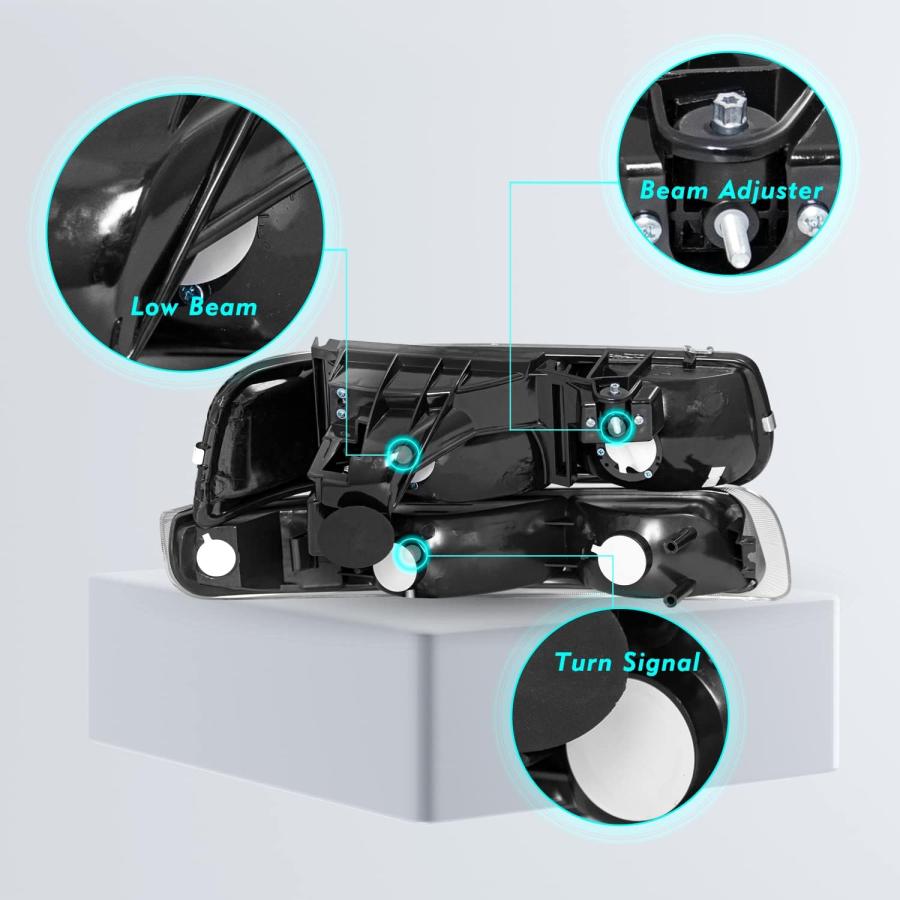 【並行輸入品】TUSDAR ヘッドライトアセンブリ GMC 99-07 Sierra 1500 99-04 Sierra 2500 01-07 S_2