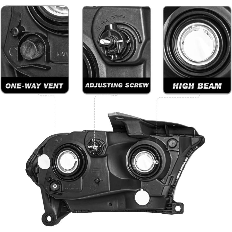 【並行輸入品】SOCKIR Halogen Headlight Assembly Compatible with 2011 2012 2013 Dodの画像