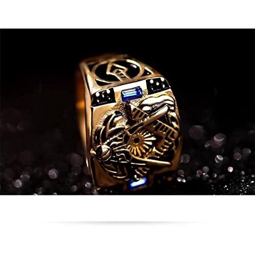 並行輸入品】メンズリング 18Kゴールドメッキリング メンズ フリー 