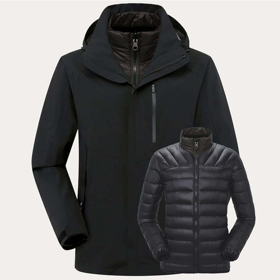 【並行輸入品】LZJDS Men 2 in 1 Waterproof Ski Jacket Warm Winter Snow Coat Mulの画像