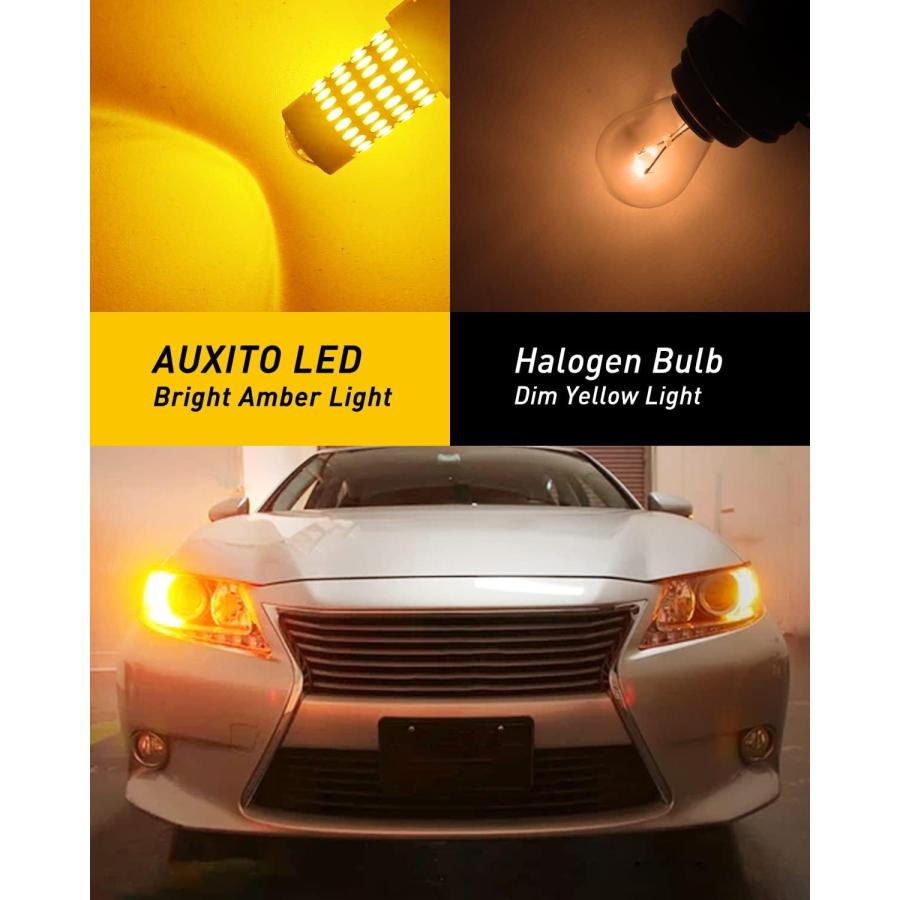 【並行輸入品】AUXITO 3157 LED Bulbs Amber for Turn Signal Side Marker Lights 500%の画像