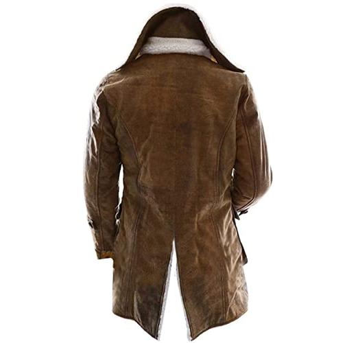 【並行輸入品】Real Leather Men's Shearling Bane Coat Tom Dark Knight Rises Harの画像