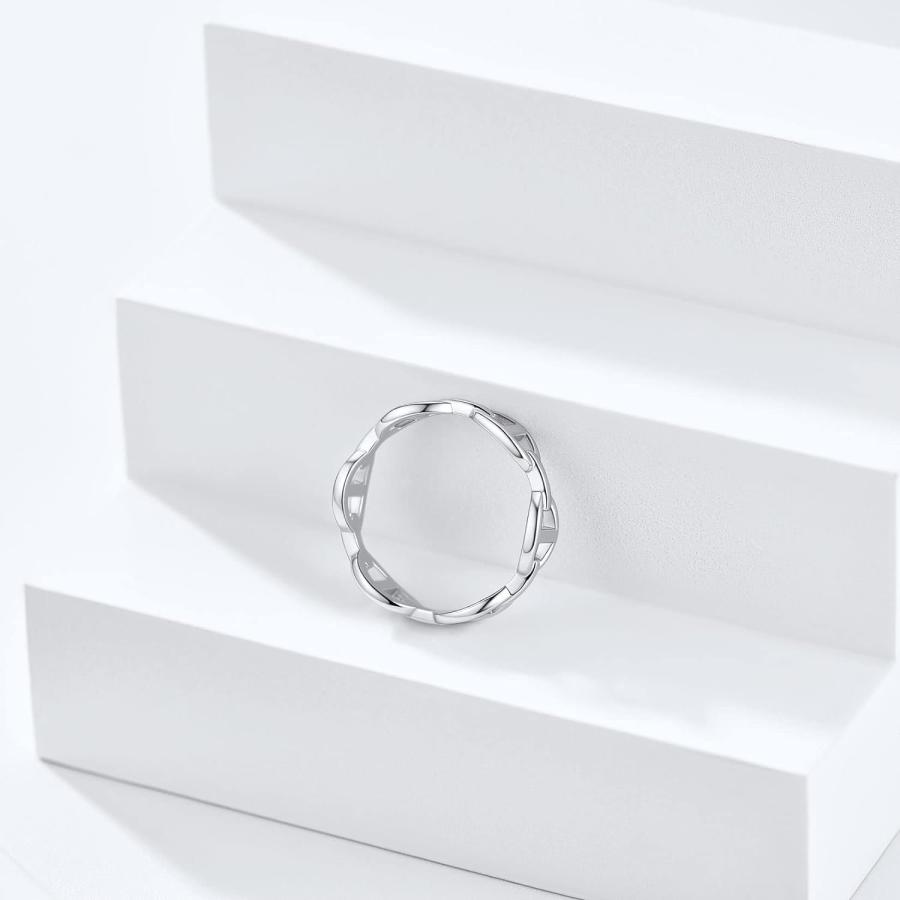 並行輸入品】Silvora スターリングシルバー チェーンリング 華奢