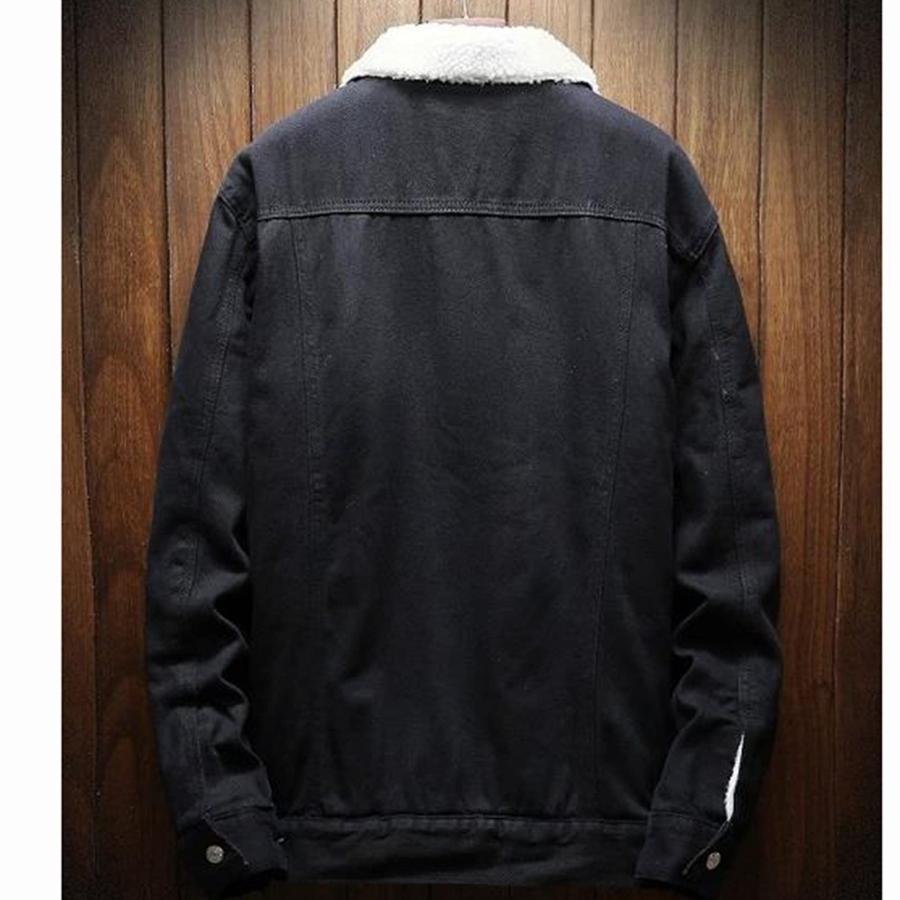 【並行輸入品】FMCHICO CHARMAP  Down Jacket Men Men's Denim Fleece Jacket Casuaの画像