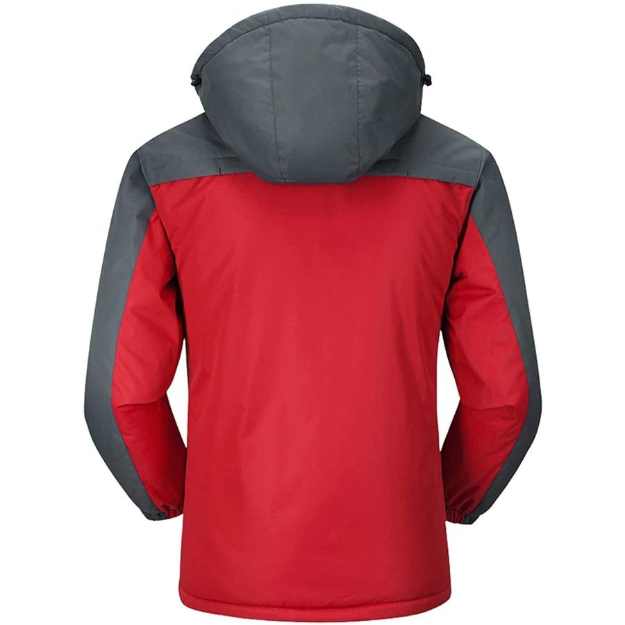 【並行輸入品】Winter Coats Mens Fleece Lined Rain Jacket with Removable Hood Wの画像