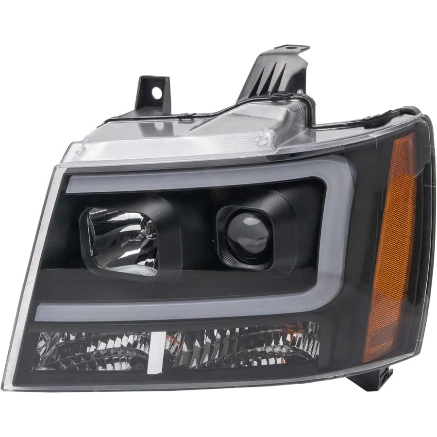 【並行輸入品】TRQ パフォーマンス プロジェクター ヘッドライトセット ブラック LED バー 07-14 サバーバン タホの画像