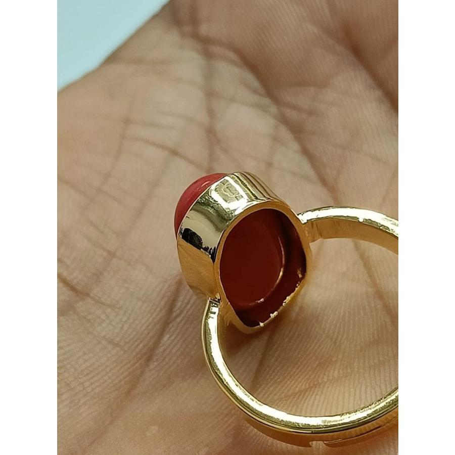 並行輸入品】SHIV JEWELS レッドコーラルリング 認定天然7.25 ラッティ