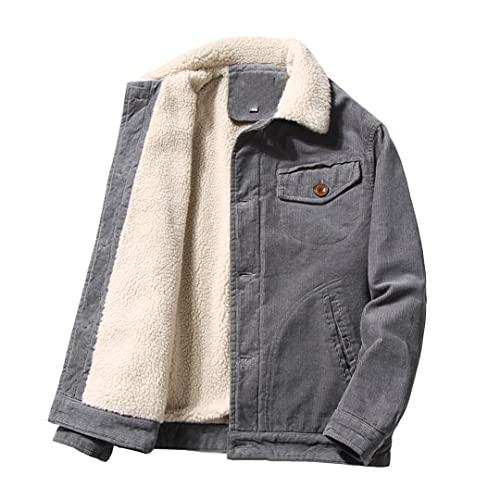 【並行輸入品】Men Warm Corduroy Jackets Coats Fur Collar Winter Casual Jacketの画像