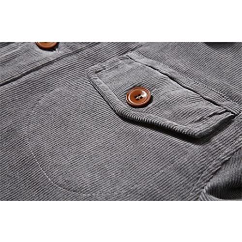 【並行輸入品】Men Warm Corduroy Jackets Coats Fur Collar Winter Casual Jacketの画像
