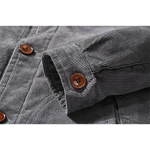 【並行輸入品】Men Warm Corduroy Jackets Coats Fur Collar Winter Casual Jacketの画像