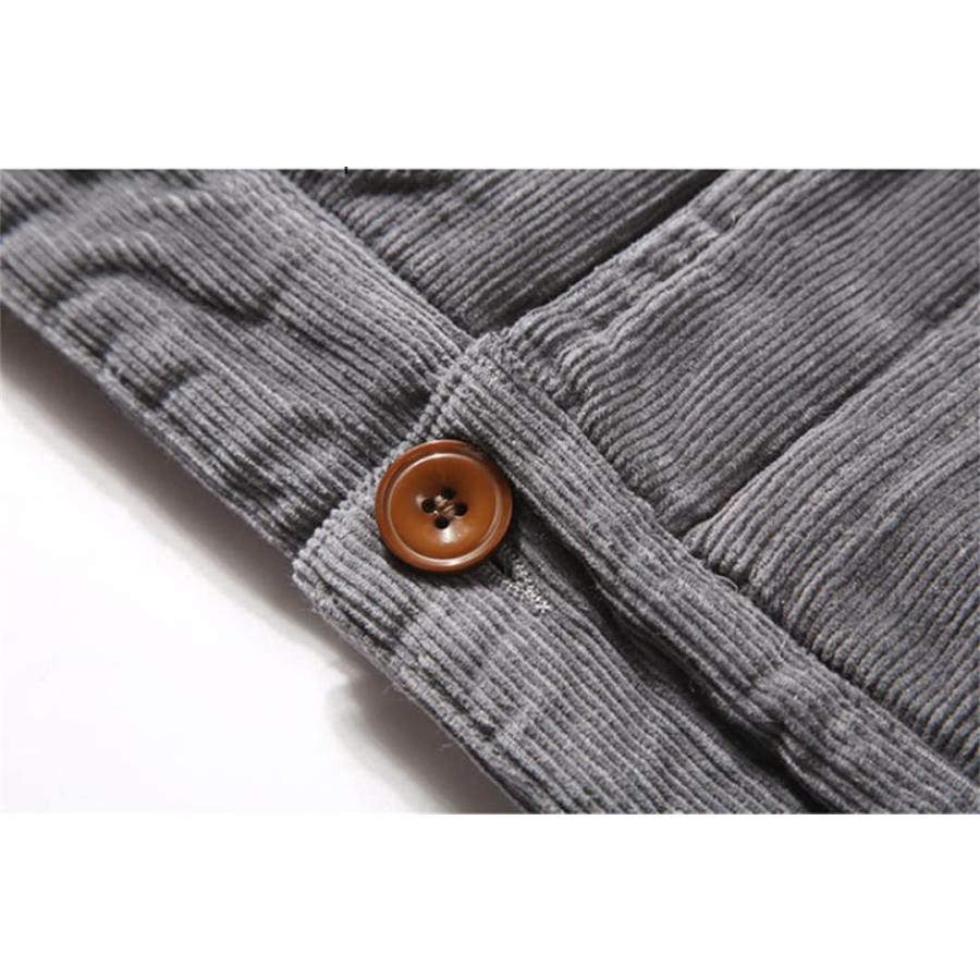 【並行輸入品】Men Warm Corduroy Jackets Coats Fur Collar Winter Casual Jacketの画像