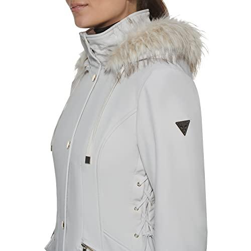 GUESS Women's Belted Softshell Jacket with Hood, Stone, XL GUESS  並行輸入品｜good-face｜08