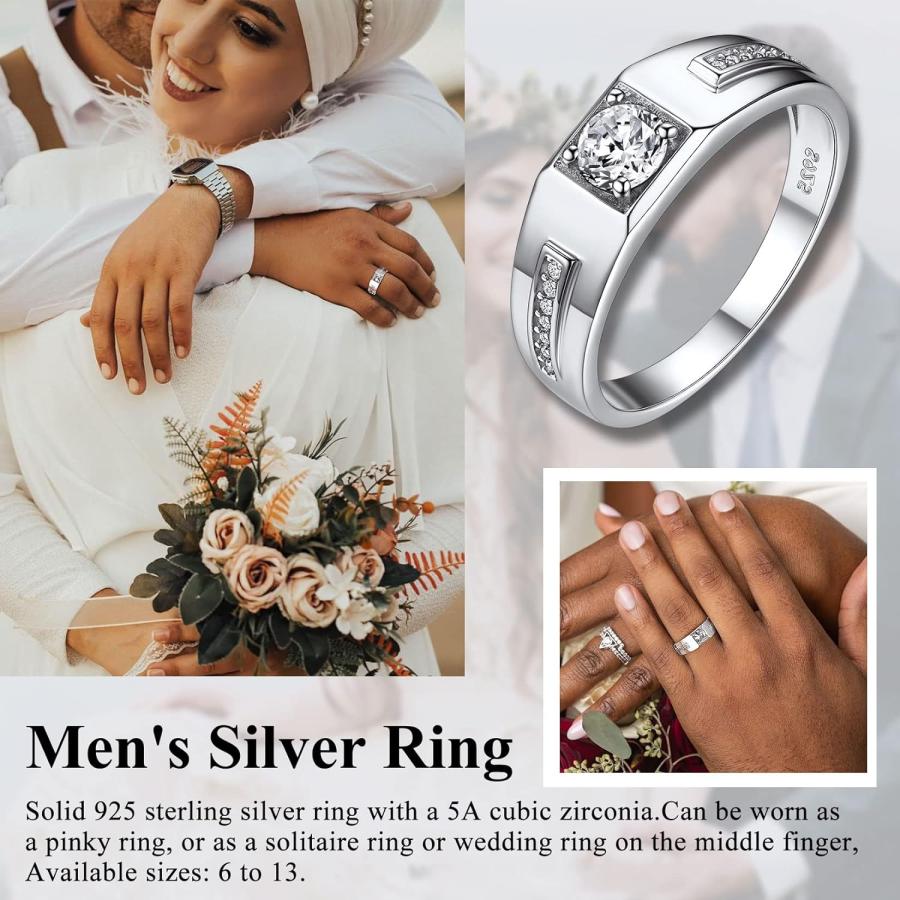 メンズ 結婚指輪 並行輸入品】Suplight メンズ 結婚指輪 婚約指輪 925スターリング