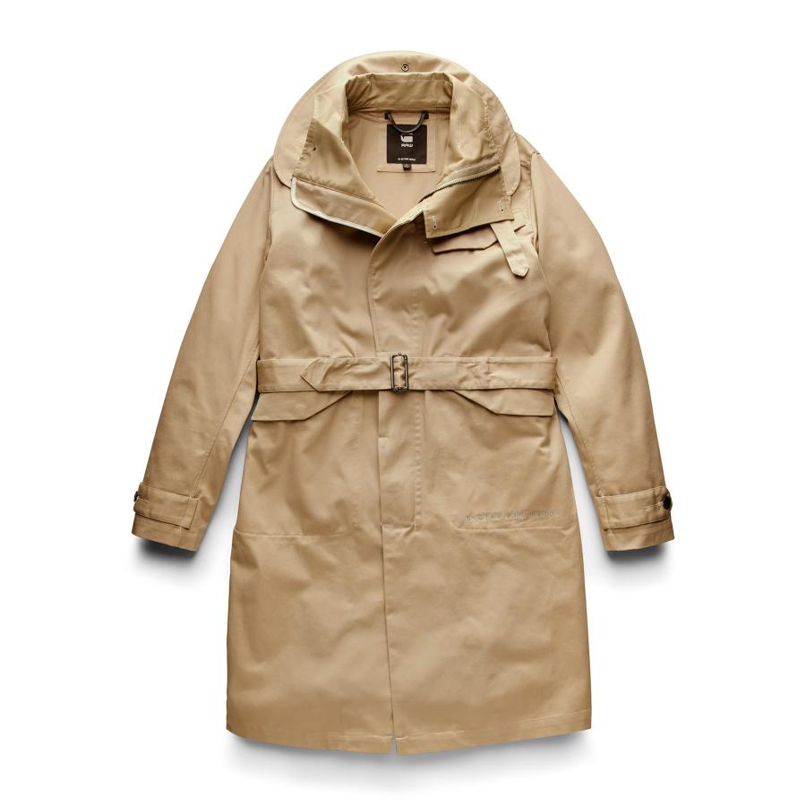 【並行輸入品】[ジースターロゥ] コート トレンチコート ジャケット 撥水 メンズ ストレート ベージュ Belted Trench D2064の画像