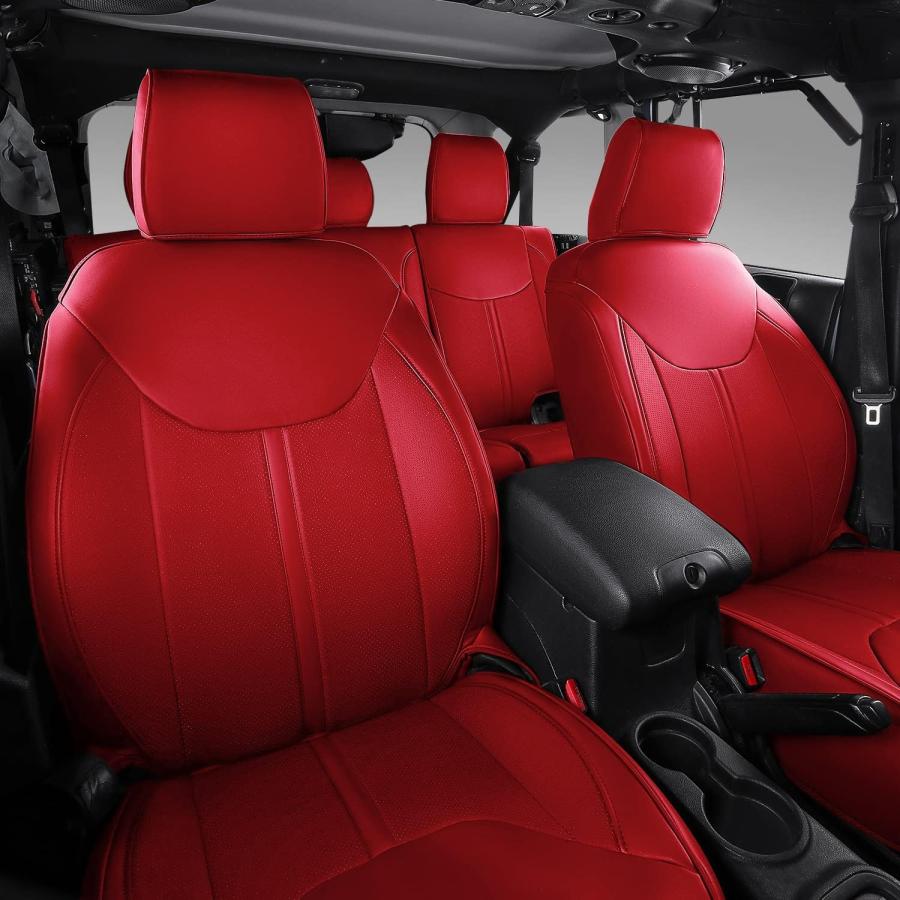 【並行輸入品】Xipoo Fit 2013-2017 Jeep Wrangler JK シートカバー 前後 PUレザー カーシートカバー 4 ...
