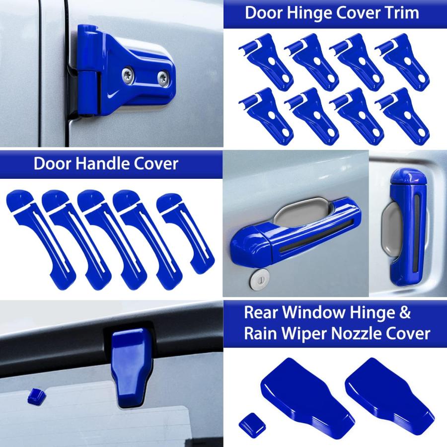 【並行輸入品】LAIKOU 22PCS Full Set Exterior Decoration Trim Kit fit for Jeep Wranの画像