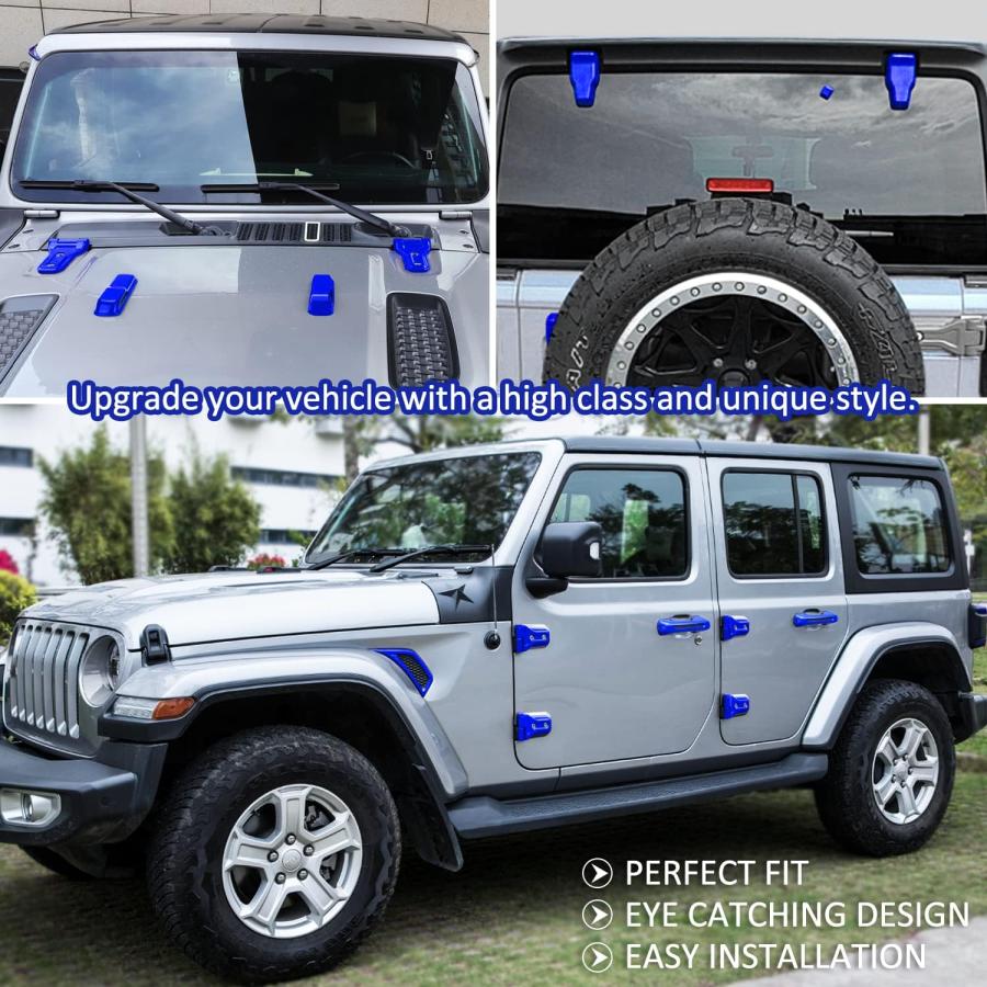 【並行輸入品】LAIKOU 22PCS Full Set Exterior Decoration Trim Kit fit for Jeep Wranの画像