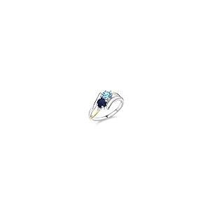 【並行輸入品】[Gem Stone King] 1.27カラット 天然 スイスブルートパーズ 指輪 リング レディース 天然 サファイア シルバの画像