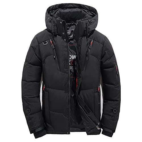 【並行輸入品】Men's White Duck Down Jacket Warm Hooded Thick Puffer Jacket Coaの画像