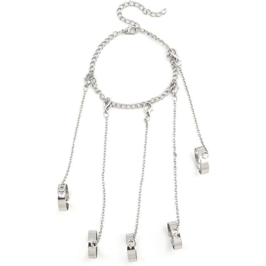 並行輸入品】BETHYNAS パンクチェーン タッセルブレスレット スレーブ