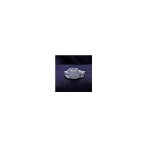 【並行輸入品】SAVEARTH DIAMONDS 1 1/4 CTTW ラウンドカット 人工モアッサナイトダイヤモンド ダブルヘイロー ブライダ_5