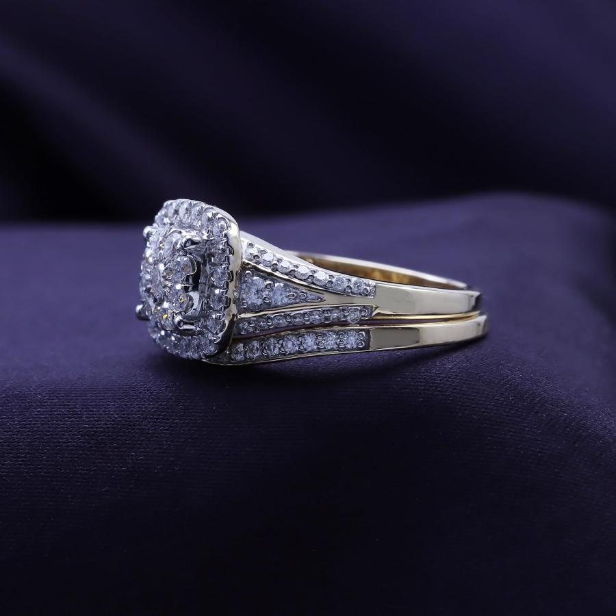 【並行輸入品】SAVEARTH DIAMONDS 1 1/4 CTTW ラウンドカット 人工モアッサナイトダイヤモンド ダブルヘイロー ブライダ_6