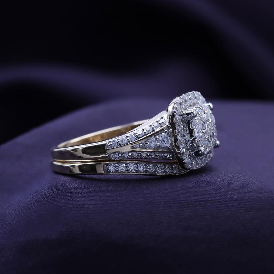 【並行輸入品】SAVEARTH DIAMONDS 1 1/4 CTTW ラウンドカット 人工モアッサナイトダイヤモンド ダブルヘイロー ブライダ_9