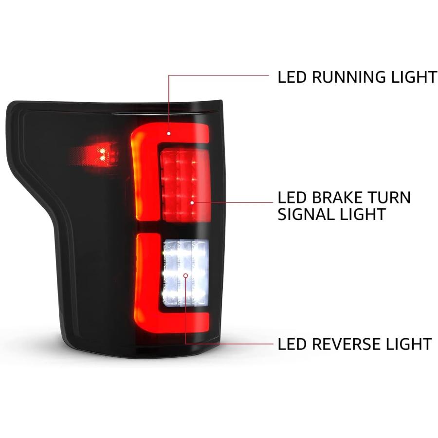 【並行輸入品】HAKA TOUGH LED Tail Lights Assembly Compatible with 2015 2016 2017 2の画像