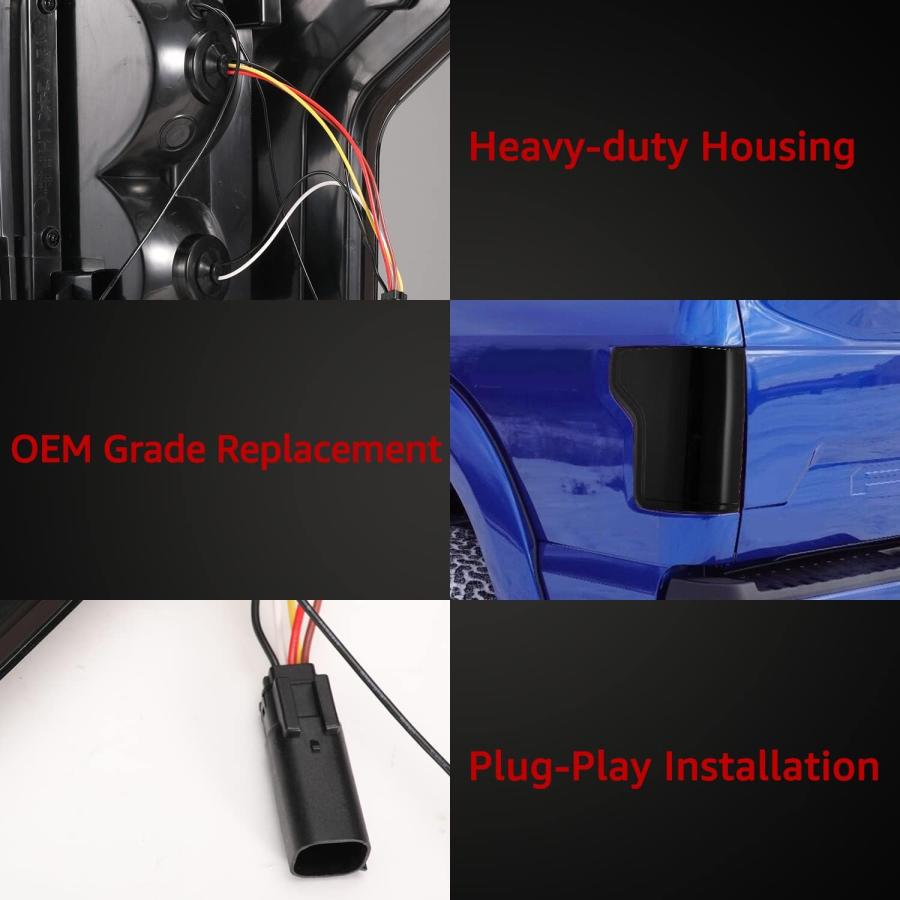 【並行輸入品】HAKA TOUGH LED Tail Lights Assembly Compatible with 2015 2016 2017 2の画像