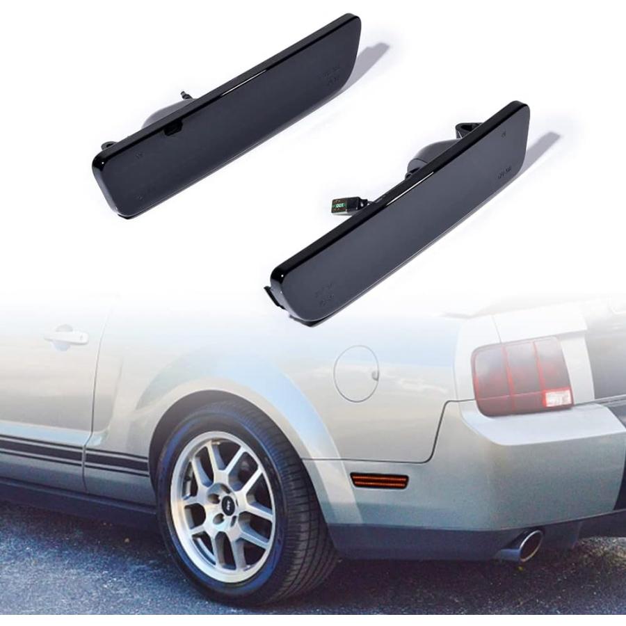 【並行輸入品】Anzios Compatible with 2005-2009 Ford Mustang Smoke Lens Dynamic LEDの画像