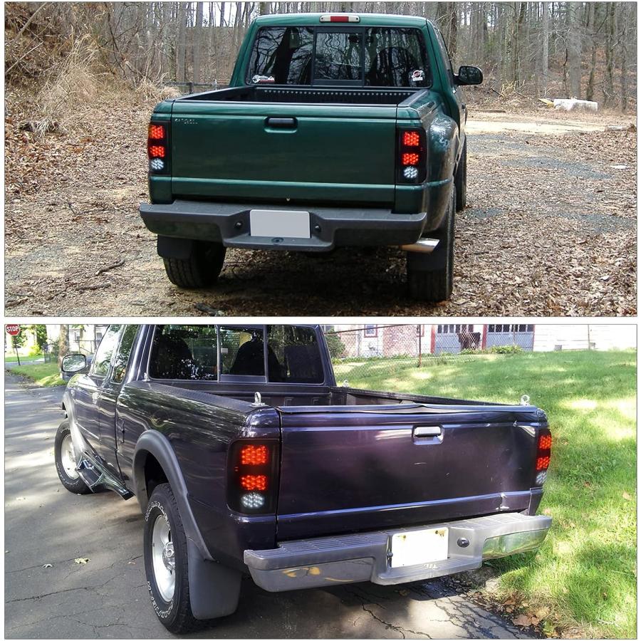 【並行輸入品】LEDテールライト テールランプ Ford Ranger 1993 1994 1995 1996 1997対応 (ブラックスモーク 交換の画像