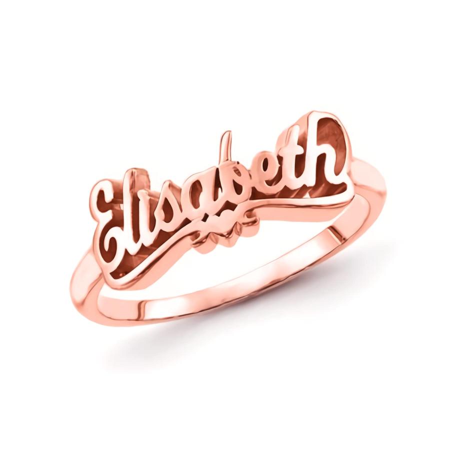 【並行輸入品】Personalized Name Ring Custom with Any Name for Women Girls, 10Kの画像