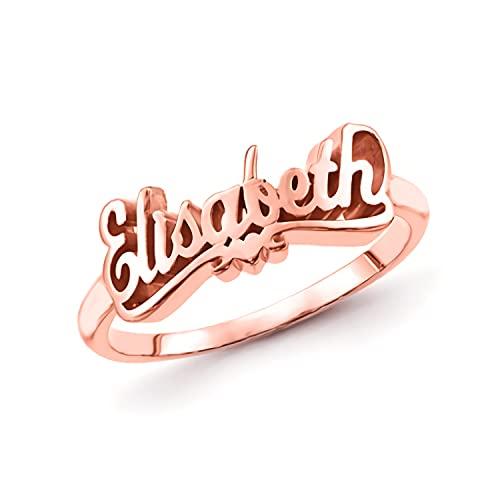 【並行輸入品】Personalized Name Ring Custom with Any Name for Women Girls, 10Kの画像