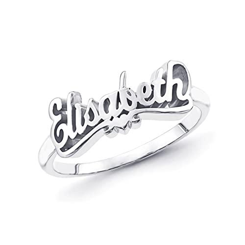 【並行輸入品】Personalized Name Ring Custom with Any Name for Women Girls, 10Kの画像