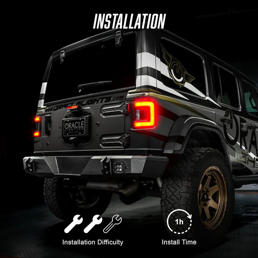 並行輸入品】ORACLE LIGHTING Flush Mount LED Tail Lights for Jeep