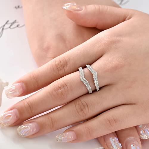 Wuziwen ガードリング エンハンサー 結婚指輪 レディース Wuziwen ガードリング エンハンサー 結婚指輪 レディース