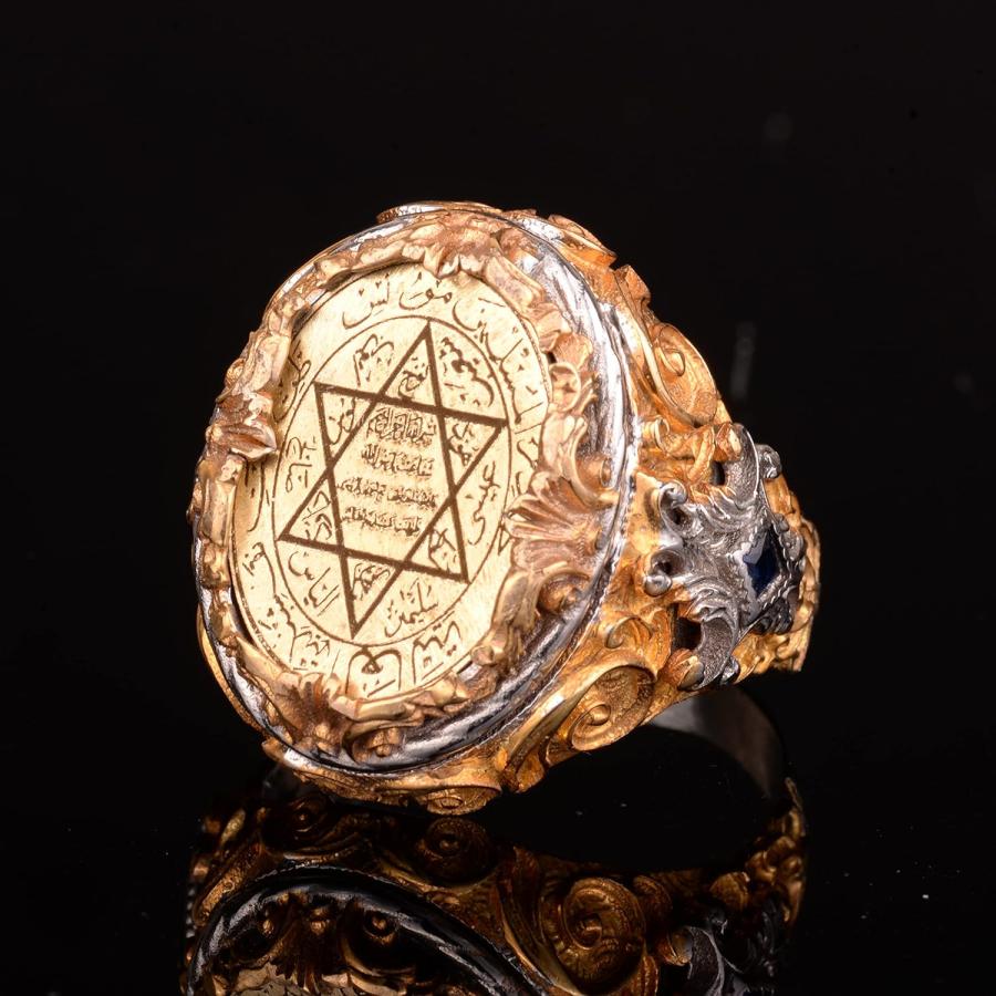 並行輸入品】星のダビデ シンボルリング ソロモンシールリング メンズ