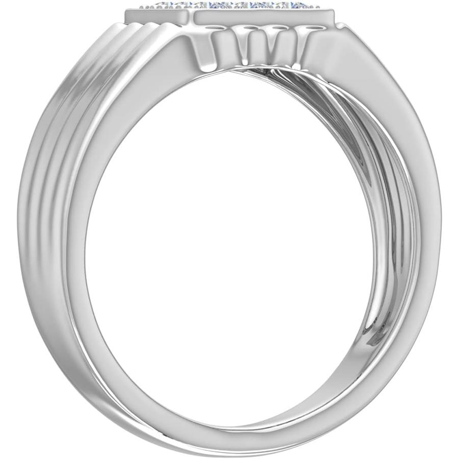 【並行輸入品】FINEROCK 1/3 Carat Men's Diamond Wedding Band Ring in 14K White Gold_1