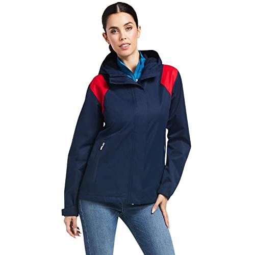 【並行輸入品】Ariat Female Spectator Waterproof Jacket Navy/Red Small_1
