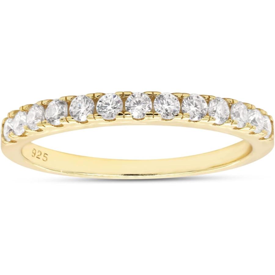 【並行輸入品】SAVEARTH DIAMONDS 1/3 ct. t.w ラウンドカット 人工G-Hカラー モアッサナイトダイヤモンド ハーフエタニテの画像