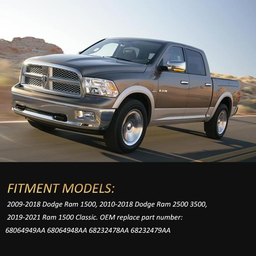 【並行輸入品】D-Lumina シーケンシャル スイッチバック LED サイドミラー ウィンカー 水たまりライト Dodge Ram 1500 250の画像