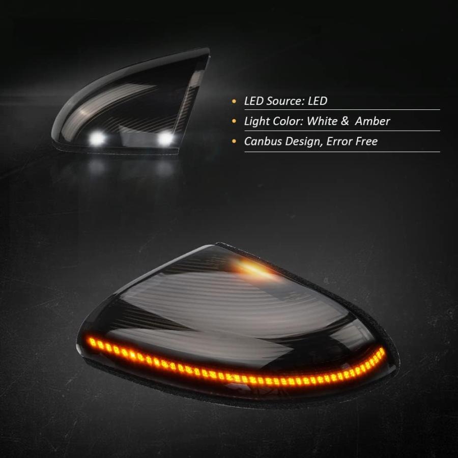 【並行輸入品】D-Lumina LED Side Mirror Turn Signal Puddle Light Compatible with 20の画像