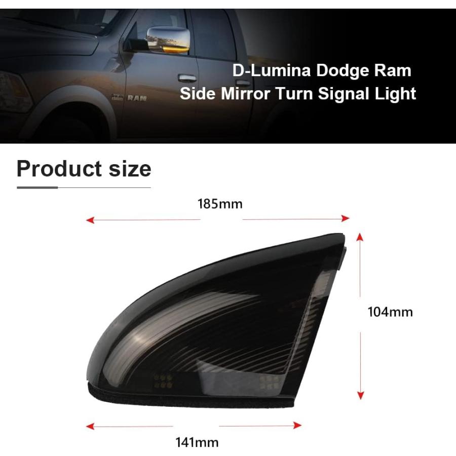 【並行輸入品】D-Lumina LED Side Mirror Turn Signal Puddle Light Compatible with 20の画像