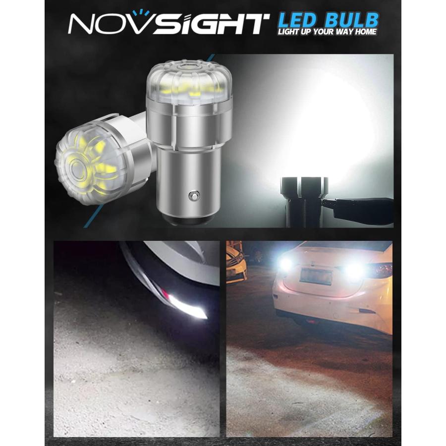【並行輸入品】NOVSIGHT 1157 2357 BAY15D LED Brake Light Bulbs  300% Extremely Brig_4